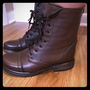 Brown combat boots, BRAND NEW , NEVER WORN